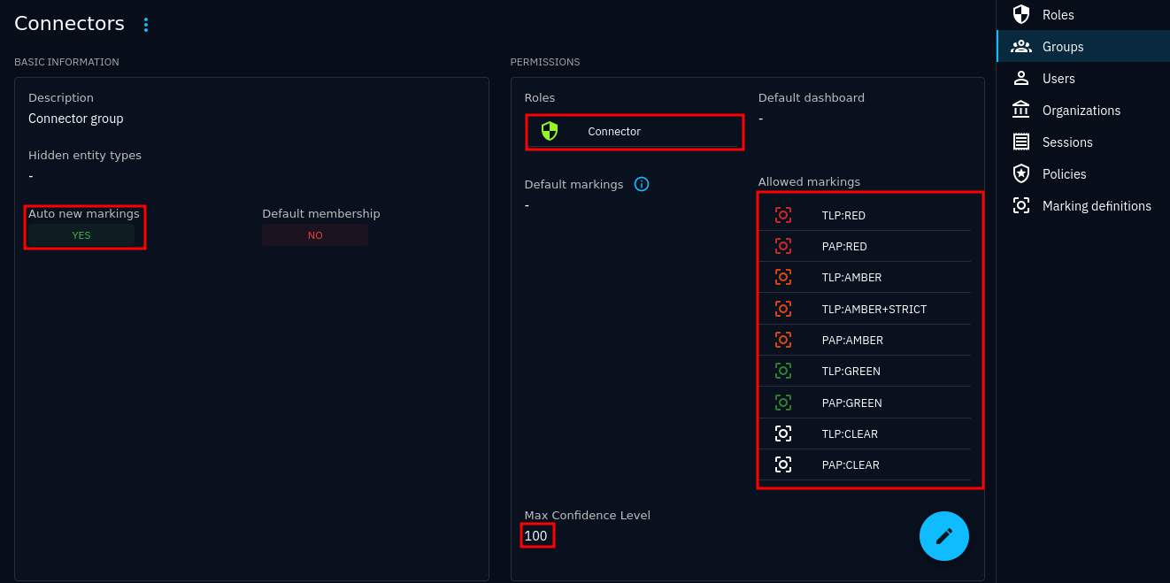 Creating an OpenCTI user — opencti-wazuh-connector 0.3.0 documentation